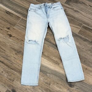 Cotton On Men's Light Blue Ripped Jeans